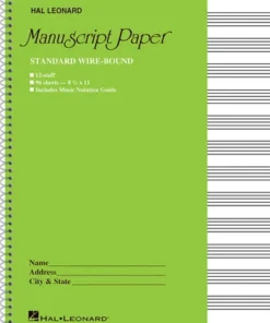 Hal Leonard Manuscript Spiral Bound 96 Pages 12 Staves
