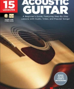 Crescendo Music FIRST 15 LESSONS ACOUSTIC GUITAR BK/OLM