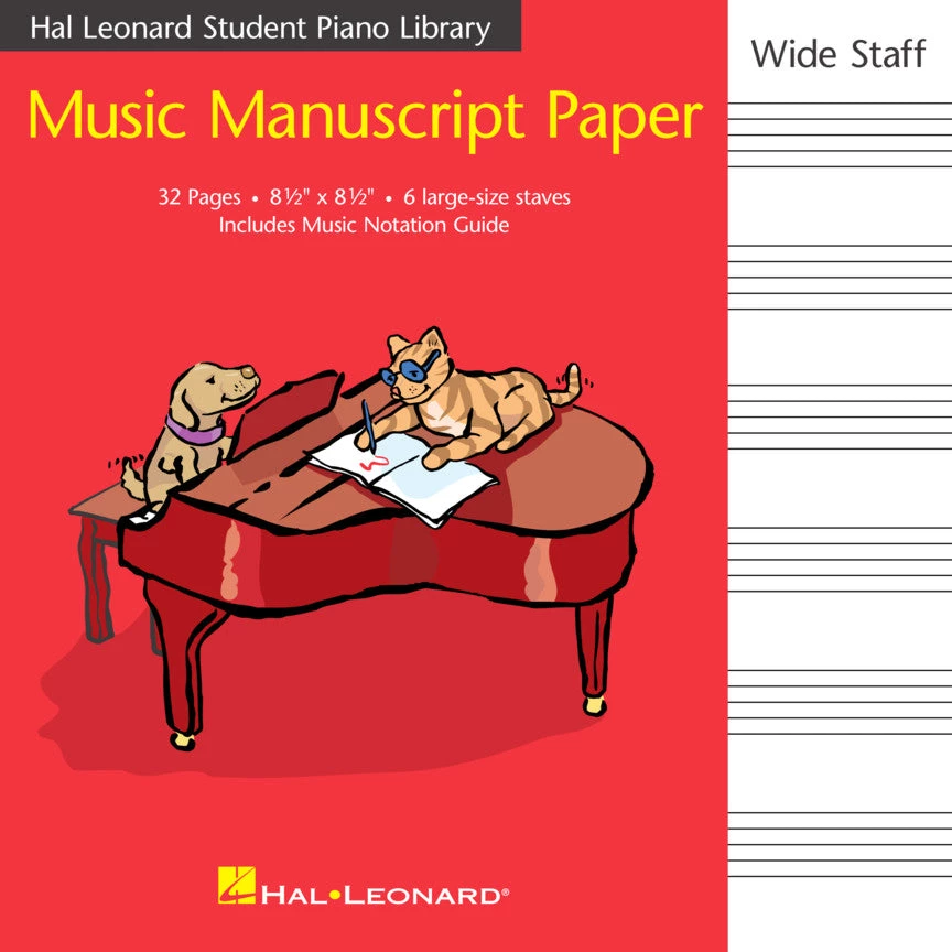 Hal Leonard Music Manuscript Book With Wide Staves For Children 3 Hal Leonard Music Manuscript Book With Wide Staves For Children
