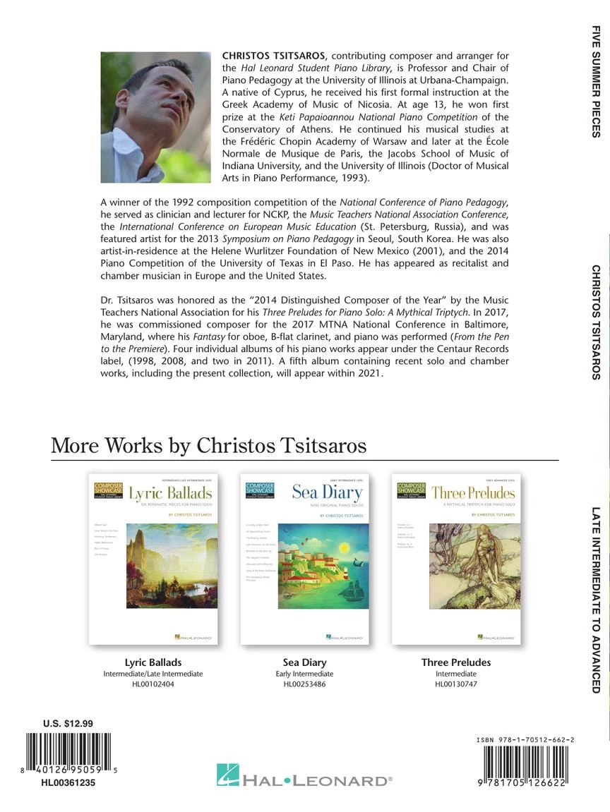 Hal Leonard Five Summer Pieces Manuscript 6 Hal Leonard Five Summer Pieces Manuscript