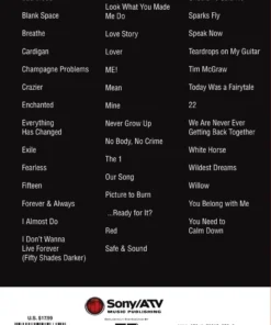 Crescendo Music Taylor Swift Guitar Chord Songbook 3rd Edition Manuscript 11 Crescendo Music Taylor Swift Guitar Chord Songbook 3rd Edition Manuscript