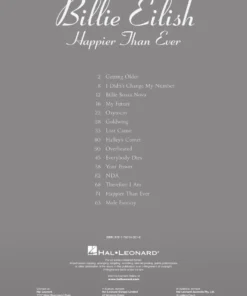 Crescendo Music Manuscript Billie Eilish - Happier Than Ever Easy Piano