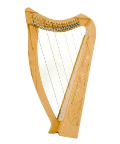Crescendo Music Western Australia Standing Pixie Harp 19 String Carved Beechwood With Bag Folk & Native