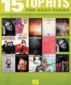 Hal Leonard Manuscript 15 Top Hits Easy Piano