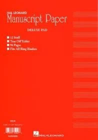 Hal Leonard Manuscript Pad 96 Pages 12 Staves