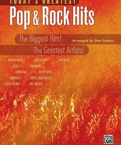 Alfred Today's Greatest Pop & Rock Hits Easy Piano Dan Coates Manuscript