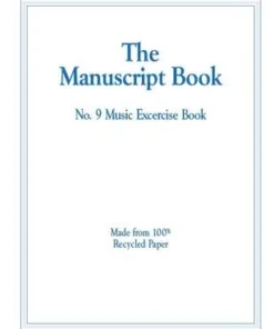 Crescendo Music Manuscript Exercise Book 9 With Ruled Lines