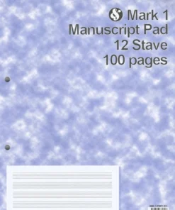 Crescendo Music Mark 1 Manuscript Pad 12 Stave 100 Pages