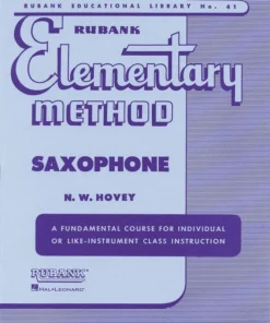 Crescendo Music Manuscript Rubank Elementary Method - Saxophone