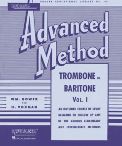 Crescendo Music Manuscript Rubank Advanced Method - Trombone Or Baritone Vol. 1