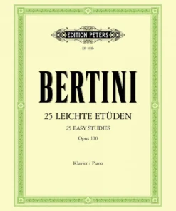 Hal Leonard BERTINI 25 Easy Studies Without Octaves Op.100