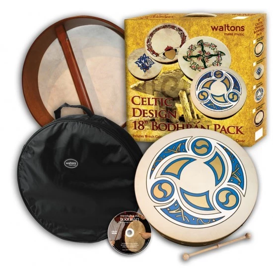 Crescendo Music Waltons 18" Bodhran (Irish Drum) Pack 3 Crescendo Music Waltons 18" Bodhran (Irish Drum) Pack