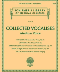 Hal Leonard Collected Vocalises Medium Voice Manuscript