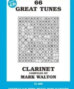 Crescendo Music 66 Great Tunes For Clarinet Mark Walton Book / CD Manuscript