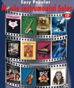 Crescendo Music Manuscript Easy Popular Movie Instrumental Solos Flute Book / CD
