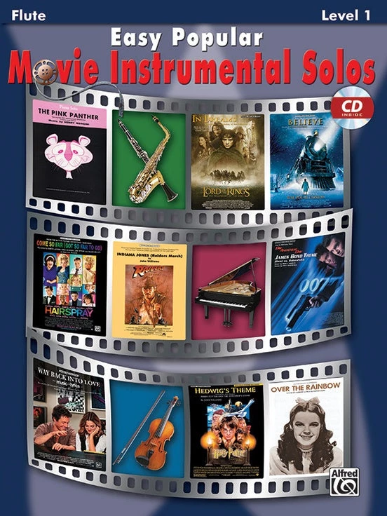 Crescendo Music Manuscript Easy Popular Movie Instrumental Solos Flute Book / CD 3 Crescendo Music Manuscript Easy Popular Movie Instrumental Solos Flute Book / CD