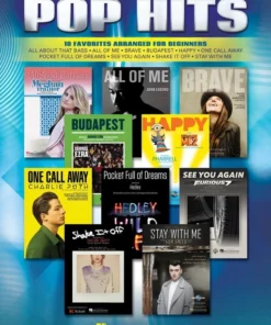 Hal Leonard Pop Hits Beginning Piano Solo Big Note Manuscript