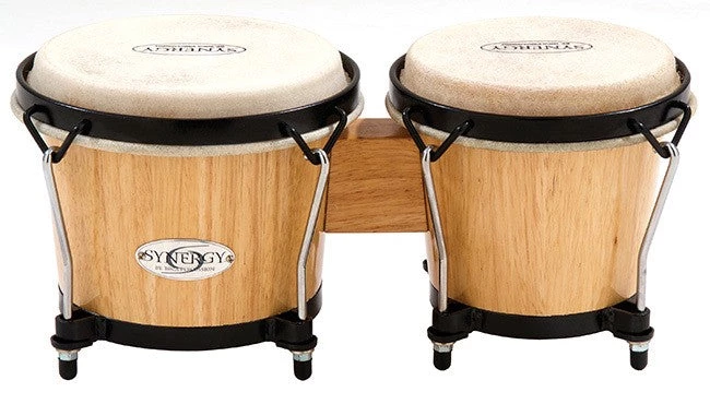 Crescendo Music Toca 6 & 6-3/4" Synergy Series Wooden Bongos In Natural 3 Crescendo Music Toca 6 & 6-3/4" Synergy Series Wooden Bongos In Natural