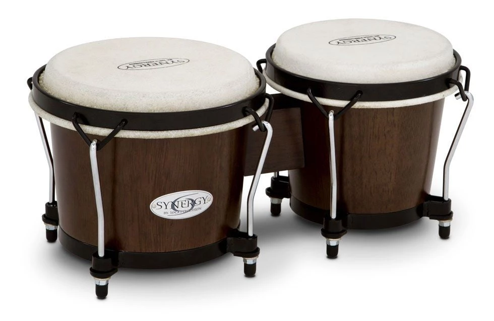 Crescendo Music Toca 6 & 6-3/4" Synergy Series Wooden Bongos In Trans Black 3 Crescendo Music Toca 6 & 6-3/4" Synergy Series Wooden Bongos In Trans Black