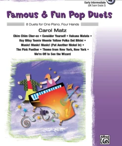 Crescendo Music Manuscript Famous And Fun Pop Duets For One Piano By Carol Matz