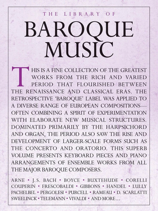 Crescendo Music The Library Of Baroque Music - Piano Solo 3 Crescendo Music The Library Of Baroque Music - Piano Solo