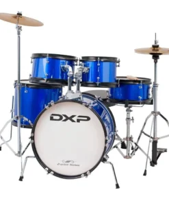 Crescendo Music DXP Junior Plus Series 5 Piece Drum Kit In Metallic Blue