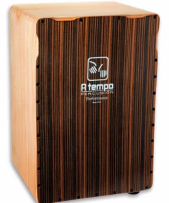 Percussion A Tempo Performance Series Cajon In Black Stripe Matte