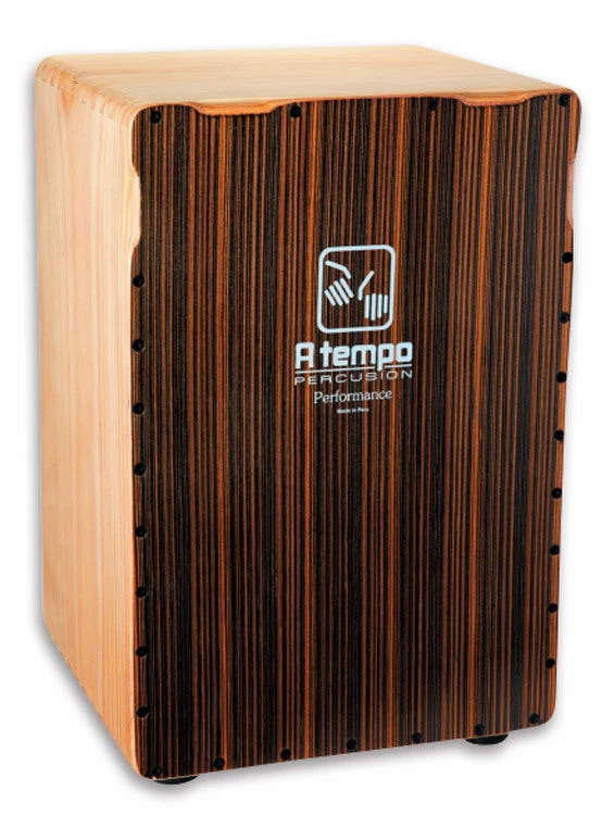 Percussion A Tempo Performance Series Cajon In Black Stripe Matte 3 Percussion A Tempo Performance Series Cajon In Black Stripe Matte
