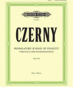 Hal Leonard Manuscript CZERNY Preparatory School Of Velocity Op. 636