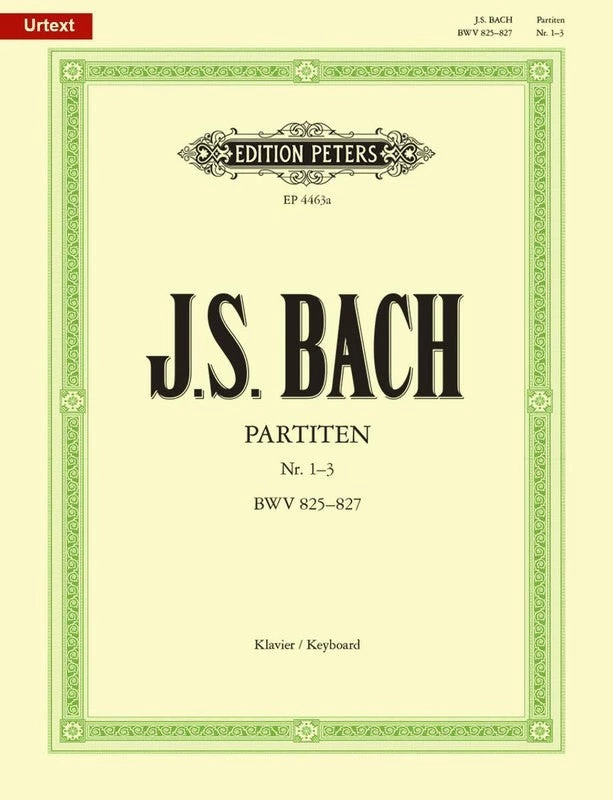 Hal Leonard Manuscript BACH Partitas Vol. 1 Nos. 1-3 BWV 825-830 3 Hal Leonard Manuscript BACH Partitas Vol. 1 Nos. 1-3 BWV 825-830