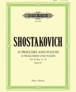 Hal Leonard SHOSTAKOVICH 24 Preludes And Fugues Op. 87 Vol. 2 Nos. 13-24 Manuscript