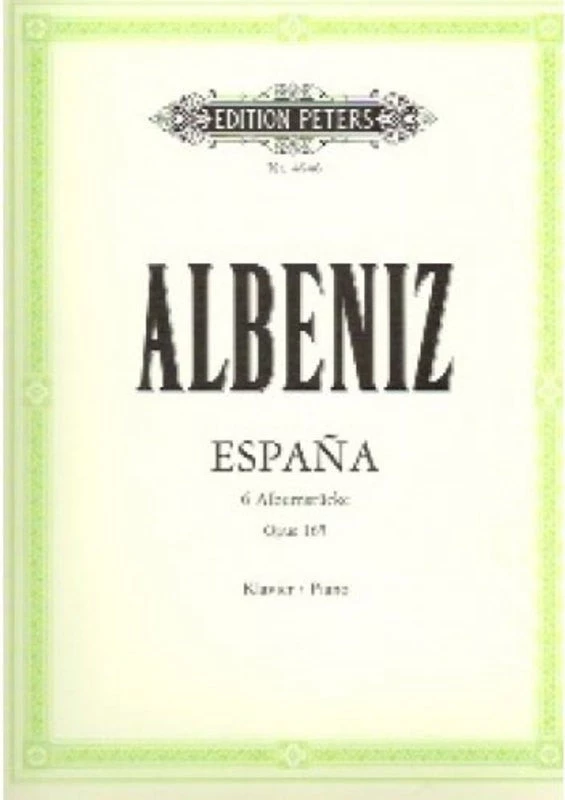 Hal Leonard ALBENIZ Espana Op. 165 Manuscript 3 Hal Leonard ALBENIZ Espana Op. 165 Manuscript