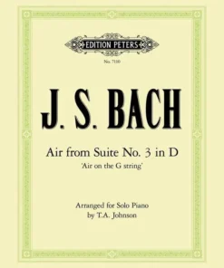 Hal Leonard Manuscript BACH Air On The G String From Orchestral Suite No. 3