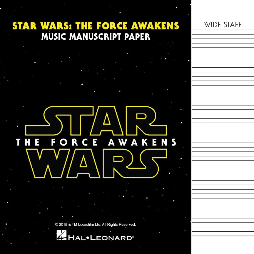 Hal Leonard Music Manuscript Book With Wide Staves - Star Wars 3 Hal Leonard Music Manuscript Book With Wide Staves - Star Wars