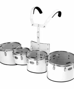 Crescendo Music Percussion Peace Marching Drum Quad Set With Carrier