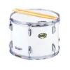 Crescendo Music Percussion Peace 12 Lug Marching Snare Drum In White (14 X 10")