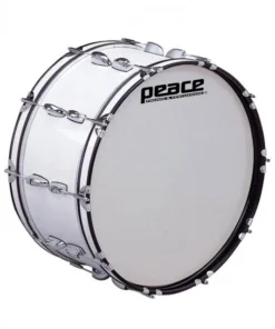 Crescendo Music Peace 20-Lug Marching Bass Drum In White (26 X 10") Percussion