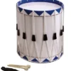 Opus Percussion Samba Drum In White & Blue With Carry Strap & Beaters (35cm X 43cm) 1 Opus Percussion Samba Drum In White & Blue With Carry Strap & Beaters (35cm X 43cm)