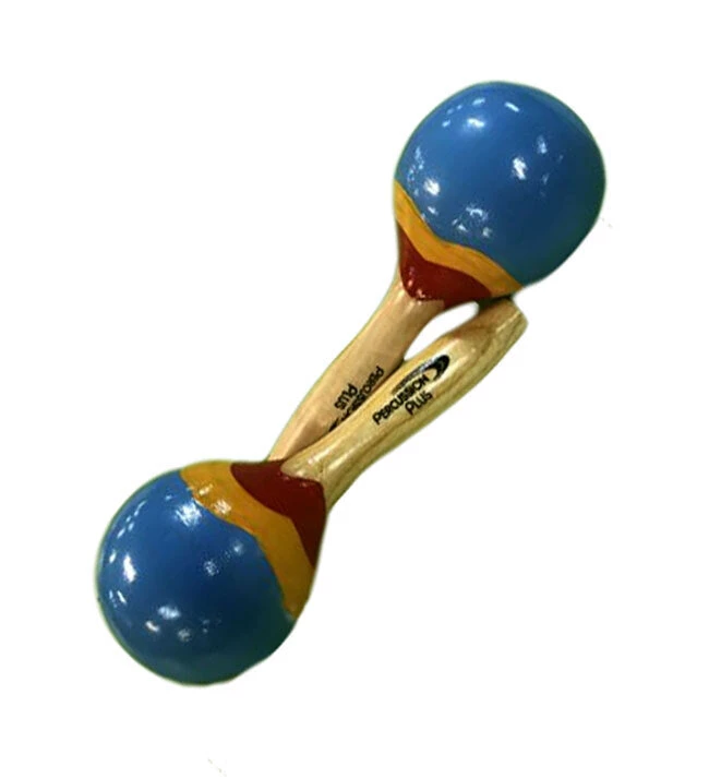 Percussion Plus Wooden Mini Maracas In Patterned Finish (3 Colors) 3 Percussion Plus Wooden Mini Maracas In Patterned Finish (3 Colors)