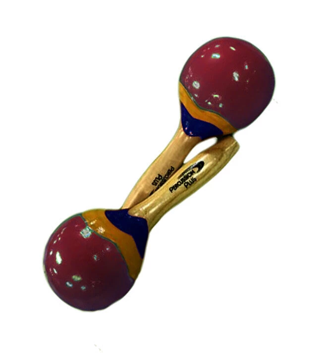 Percussion Plus Wooden Mini Maracas In Patterned Finish (3 Colors) 5 Percussion Plus Wooden Mini Maracas In Patterned Finish (3 Colors)