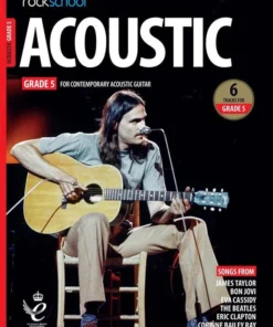 Crescendo Music Manuscript Rockschool Acoustic Guitar Debut To Grade 8 (2019+)