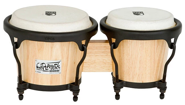Toca 5-1/2 & 7" Players Series Wooden Bongos In Natural Percussion 3 Toca 5-1/2 & 7" Players Series Wooden Bongos In Natural Percussion
