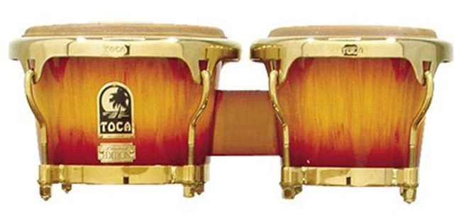 Toca LE Series 7 & 8-1/2" Wooden Bongos In Firestorm Percussion 3 Toca LE Series 7 & 8-1/2" Wooden Bongos In Firestorm Percussion