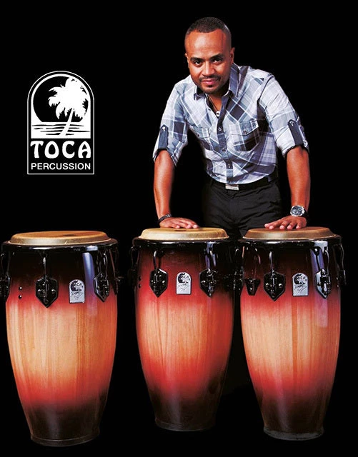 Toca Signature Series 12-1/2" Eric Velez Wooden Tumba In Sunburst Percussion 4 Toca Signature Series 12-1/2" Eric Velez Wooden Tumba In Sunburst Percussion
