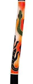 Crescendo Music Folk & Native Toca Freestyle Curved Didgeridoo 50" Sahara Gecko Design