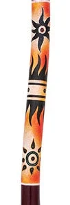 Crescendo Music Folk & Native Toca Freestyle Curved Didgeridoo 50" Tribal Sun Design