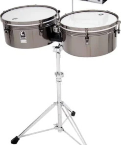 Toca Custom Deluxe Series Timbale Set In Black Chrome