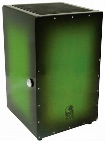 Toca Wooden Cajon In Green Burst With Internal Wire Snares 3 Toca Wooden Cajon In Green Burst With Internal Wire Snares