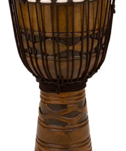 Crescendo Music Percussion Toca Origins Series Wooden Djembe 12 Inch African Mask