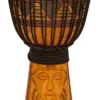 Crescendo Music Percussion Toca Origins Series Wooden Djembe 12 Inch Tribal Mask